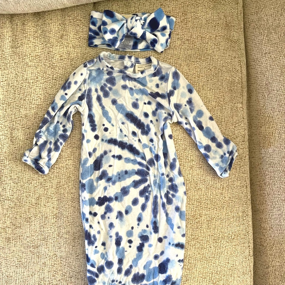 Spearmint love x angel dear Tie Dye Knotted Gown